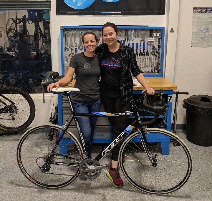 Holt and bench partner Sarah Ferrer proudly present their finished overhaul. 